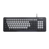 CoolBell Quiet Board USB Wired Keyboard KB-101 – 102 Keys, Quiet Typing, Adjustable Legs