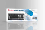 CoolBell Quiet Board USB Wired Keyboard KB-101 – 102 Keys, Quiet Typing, Adjustable Legs