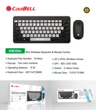 CoolBELL KM300e Mini Pro Combo Wireless Keyboard & Mouse | Dual Mode 2.4GHz + Bluetooth