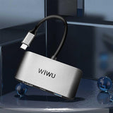 WiWU 3 in 1 Type-C Hub (C2H) – USB-C Adapter for Laptops