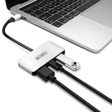WiWU 3 in 1 Type-C Hub (C2H) – USB-C Adapter for Laptops