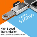 WiWU T02 Type-C to Dual USB Adapter – High-Speed OTG Converter for Laptops & Smartphones